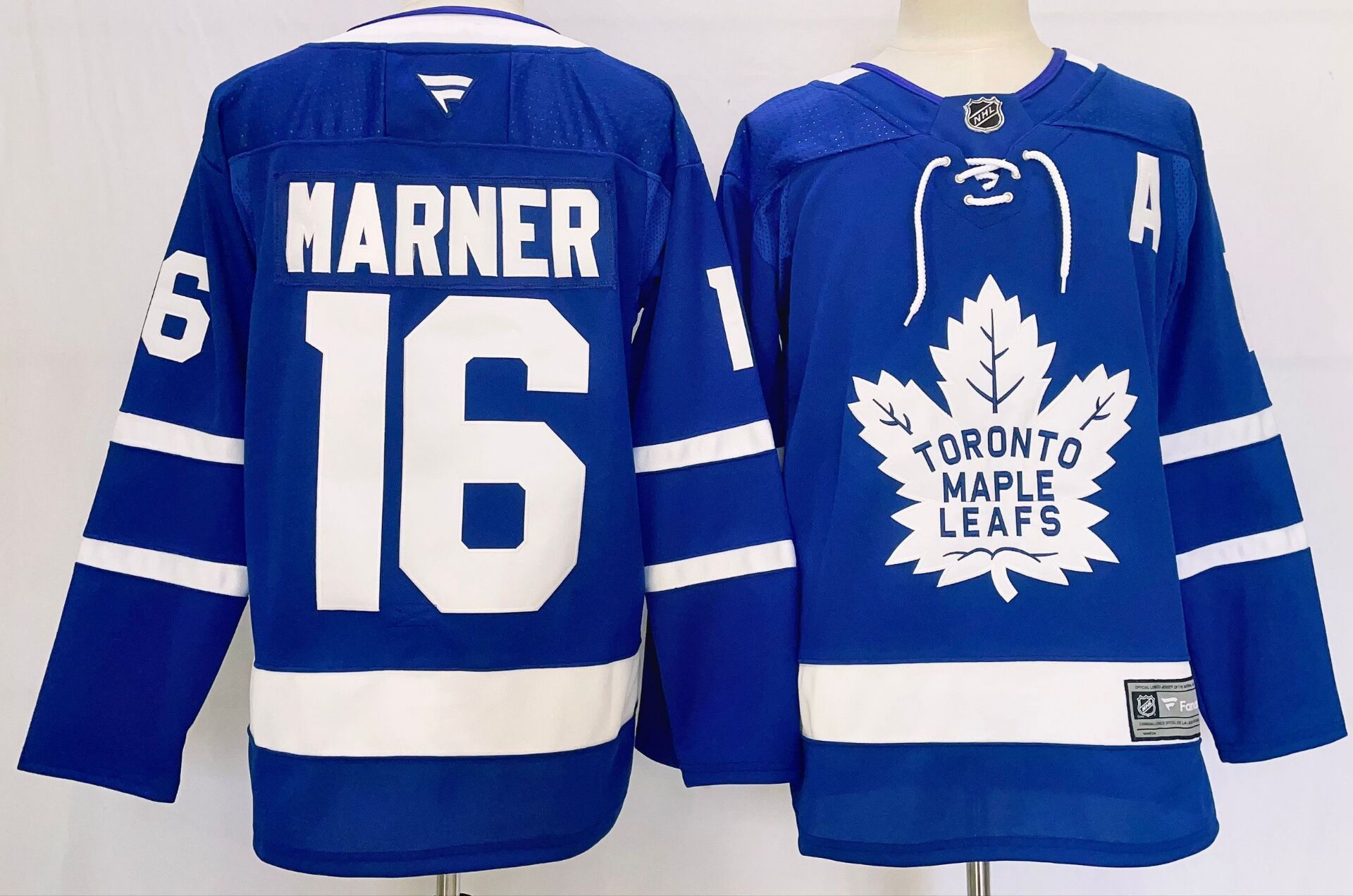 Men Toronto Maple Leafs #16 Marner Blue 2025 Home Premier Player NHL Jersey->toronto maple leafs->NHL Jersey